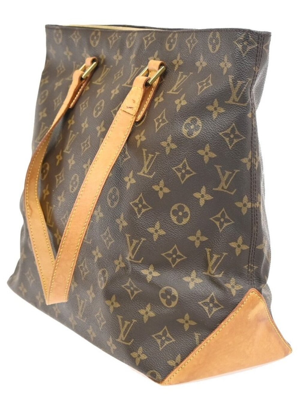 LOUIS VUITTON Cabas Mezzo Shoulder Bag Monogram Leather Brown M51151 85KC897 - Picture 4 of 16